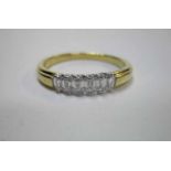 Ring met zes baguettegeslepen diamanten, 0,60ct, maat 18