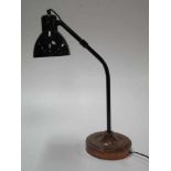 Bureaulamp met koperen voet