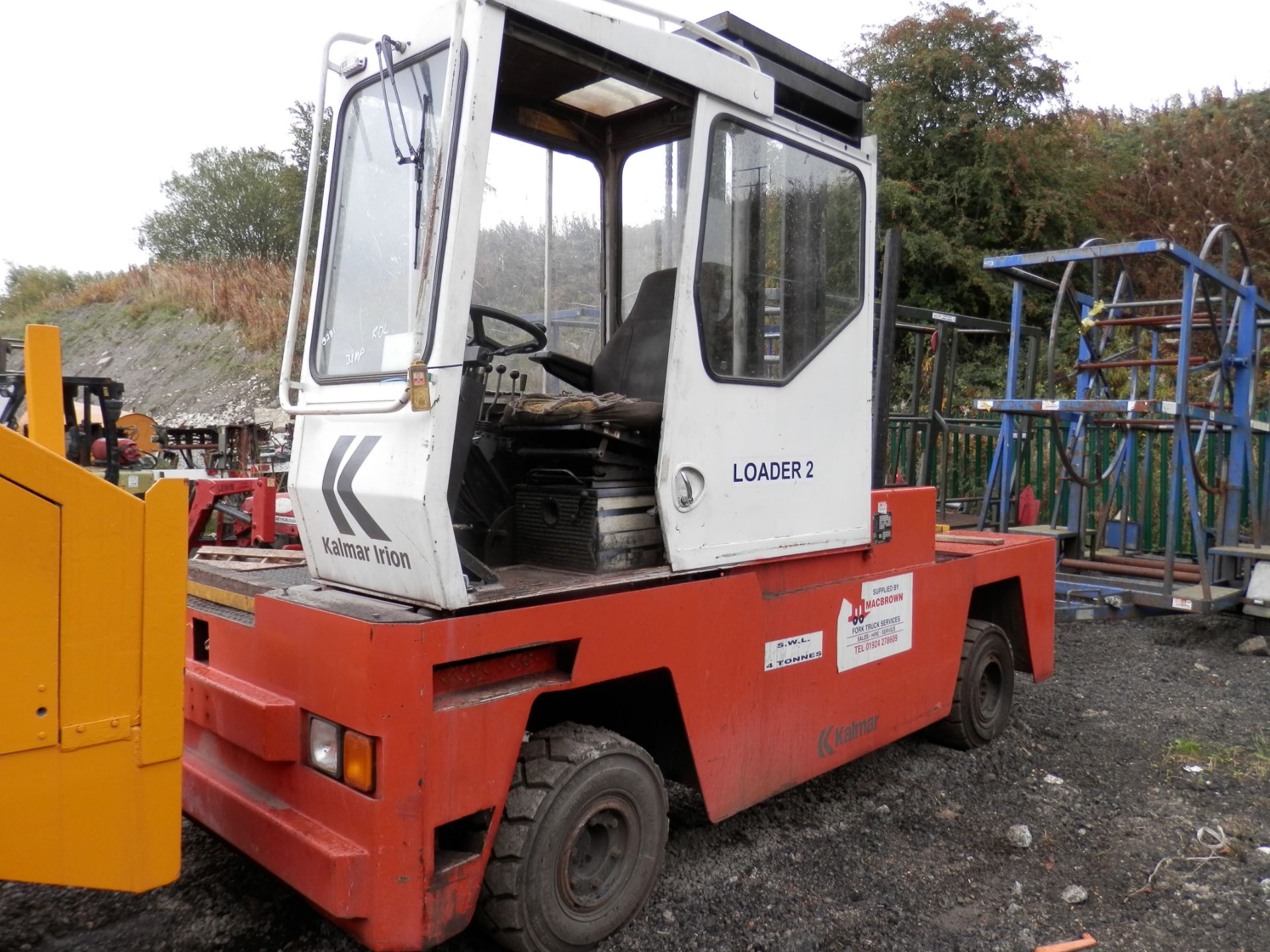 1997 WORKING KALMAR 4 TONNE SIDELOADER FORKLIFT. ONLY 6539 WORKING HOURS.