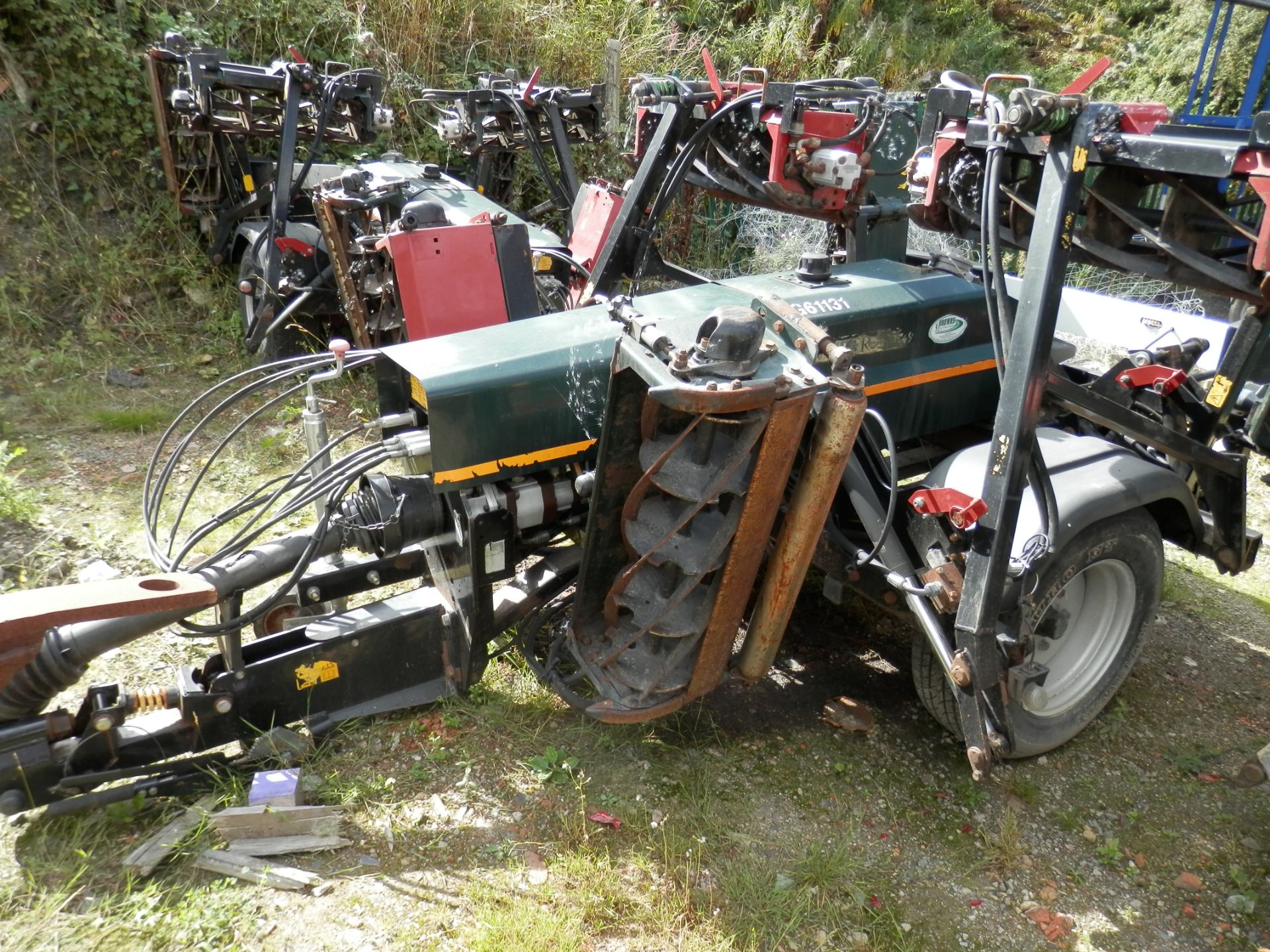 2010 HAYTER TM749 TRAILERED 7 GANG MOWER. WORKING UNIT.