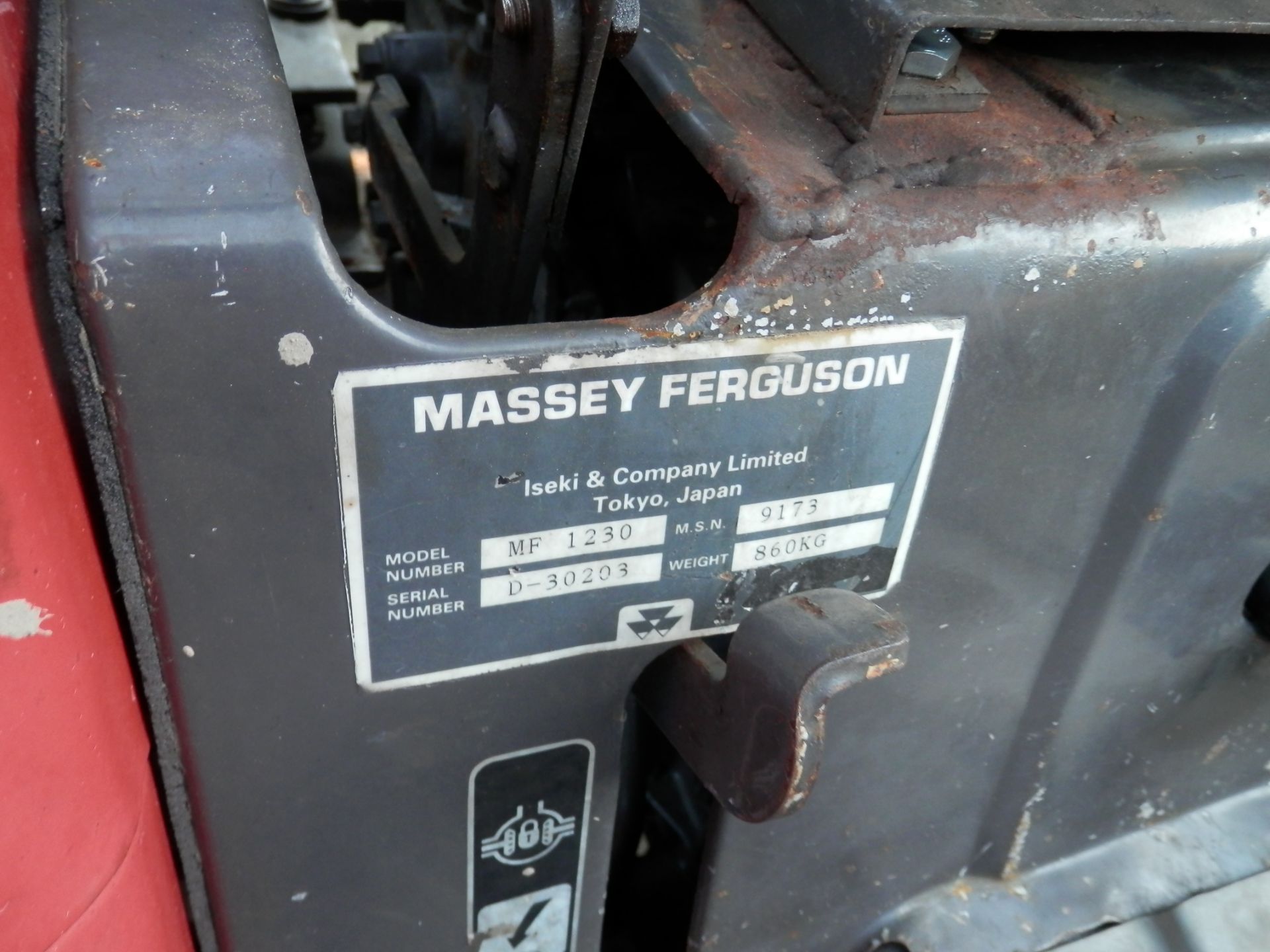 MASSEY FERGUSON 1230 860KG MINI TRACTOR, WORKING. - Bild 5 aus 8