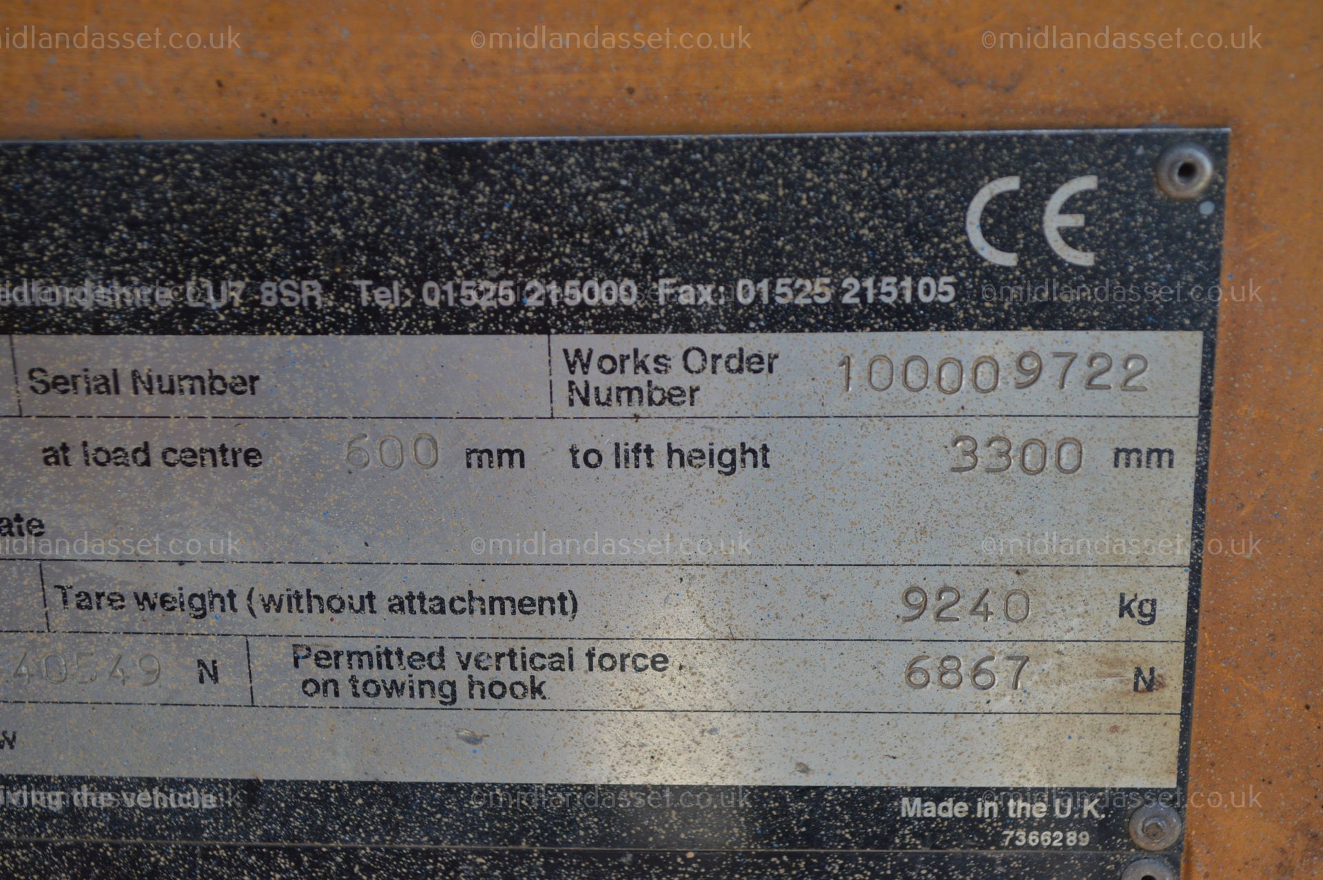 2000 BOSS H70 7 TONNE DIESEL FORK TRUCK - Image 10 of 14