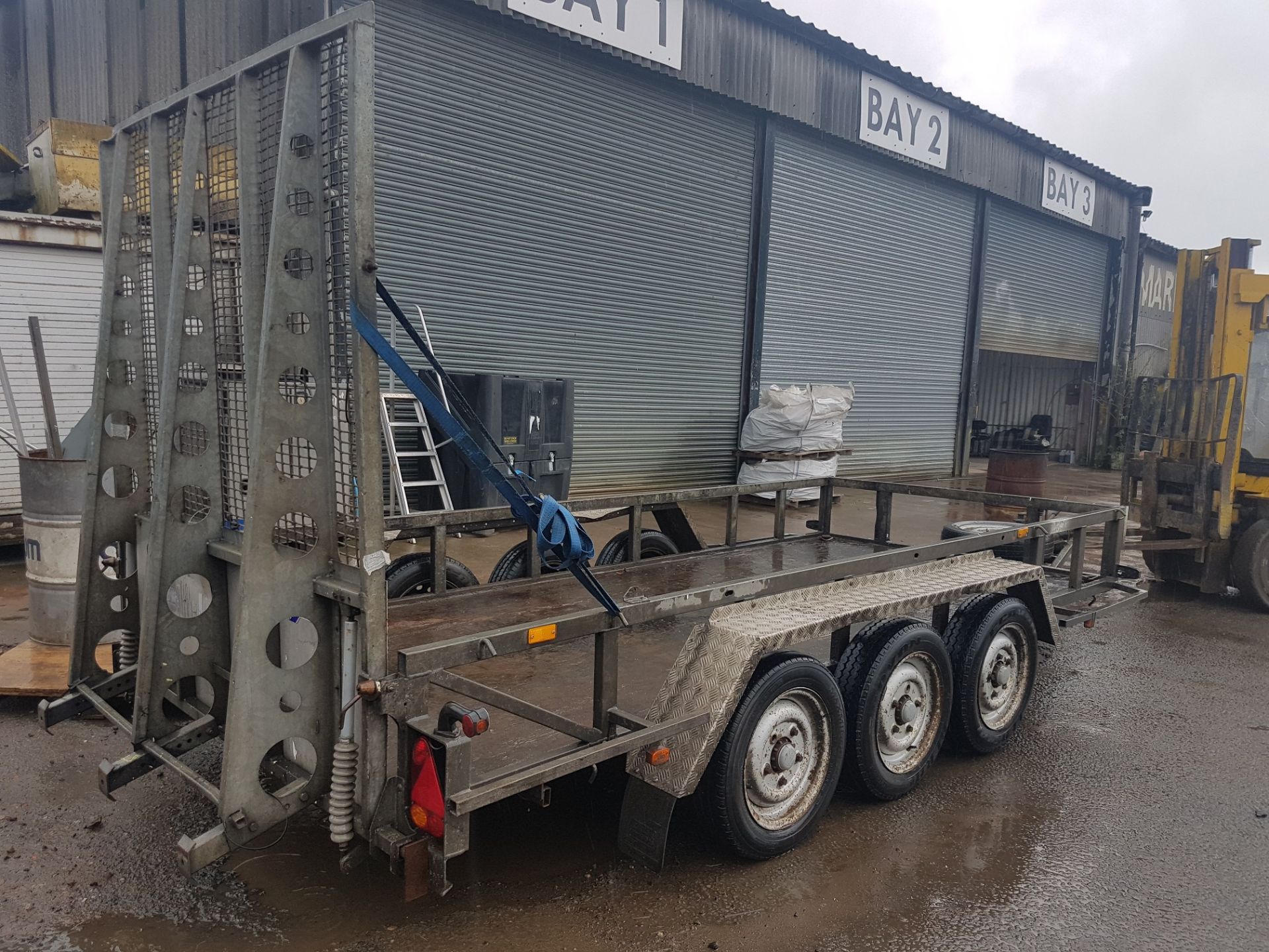 VERY RARE 2009 TRI-AXLE IFOR WILLIAMS GP146H3 PLANT TRAILER 3500KG - Image 5 of 12