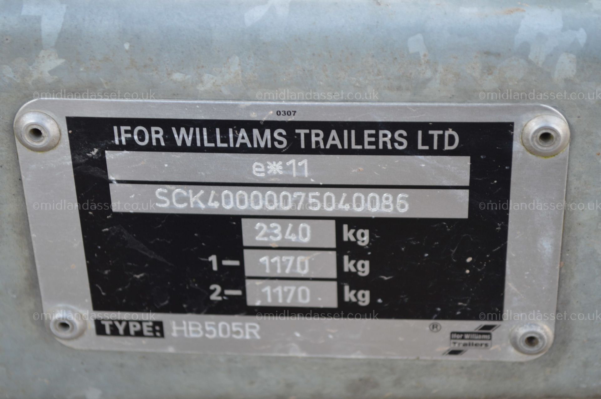 2007 IFOR WILLIAMS HB505 HORSE BOX *NO VAT* - Image 14 of 18
