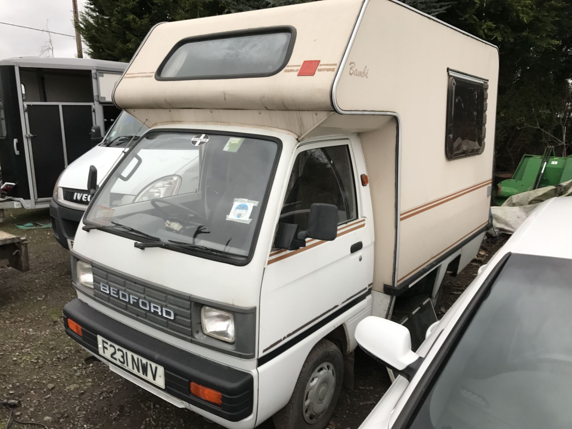 DS - 1989/F REG WHITE BEDFORD CAMPER / MOTORHOME *NO VAT*   DATE OF REGISTRATION: 19TH JUNE 1989 - Image 2 of 6