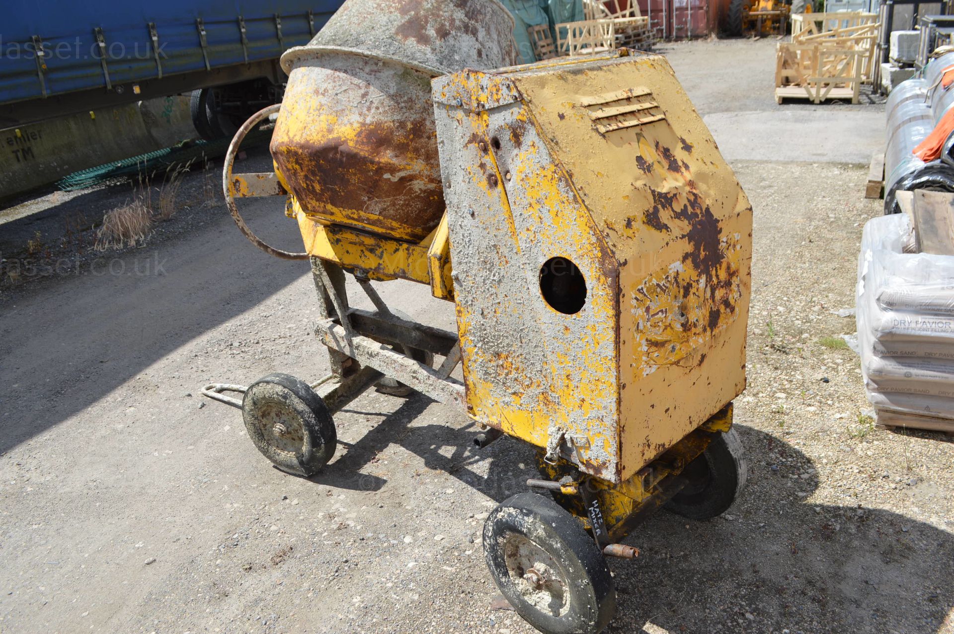 K - DIESEL CEMENT MIXER   PORTABLE DRUM ROTATES PROPERLY   COLLECTION FROM MARKHAM MOOR - Image 3 of 6