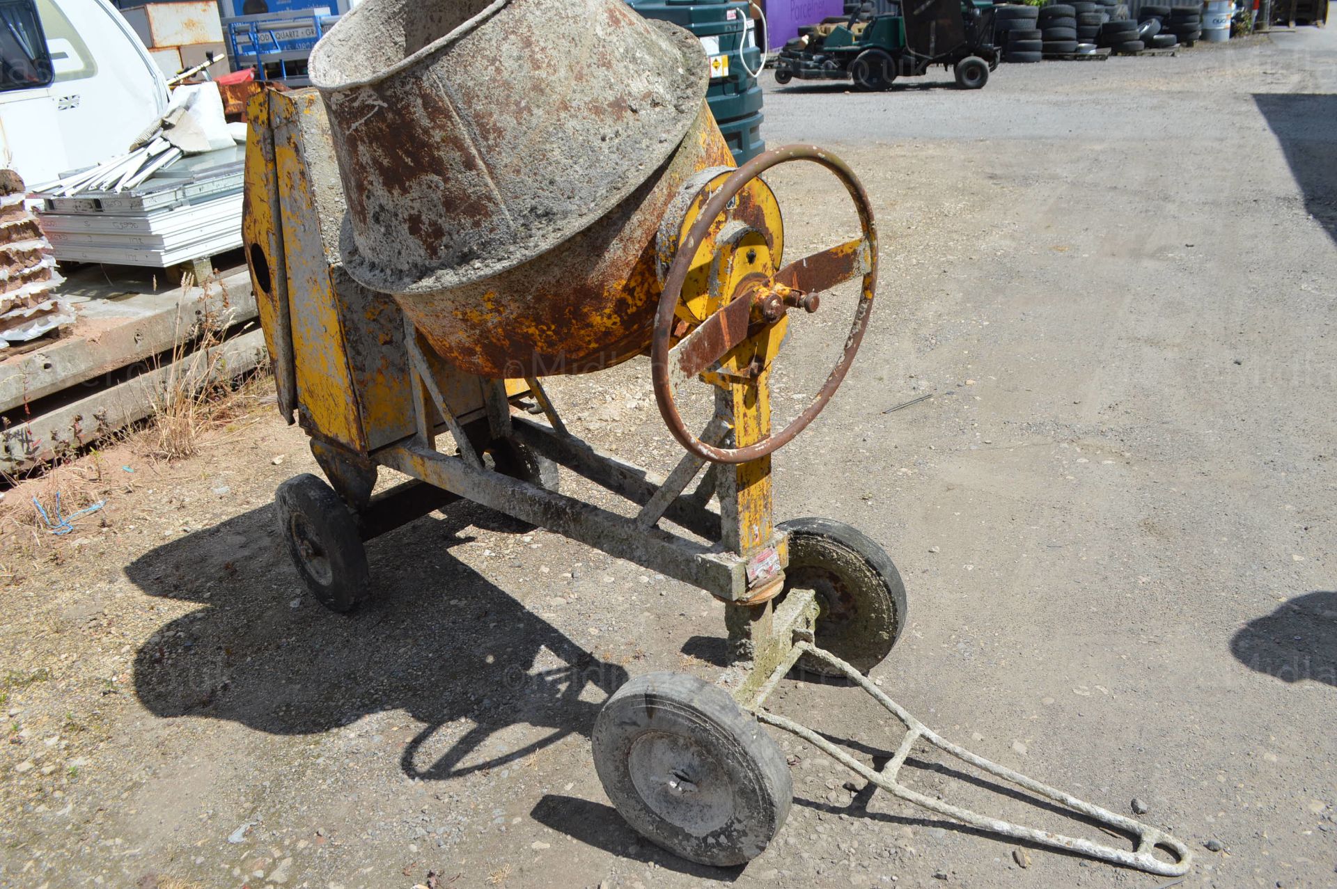 K - DIESEL CEMENT MIXER   PORTABLE DRUM ROTATES PROPERLY   COLLECTION FROM MARKHAM MOOR