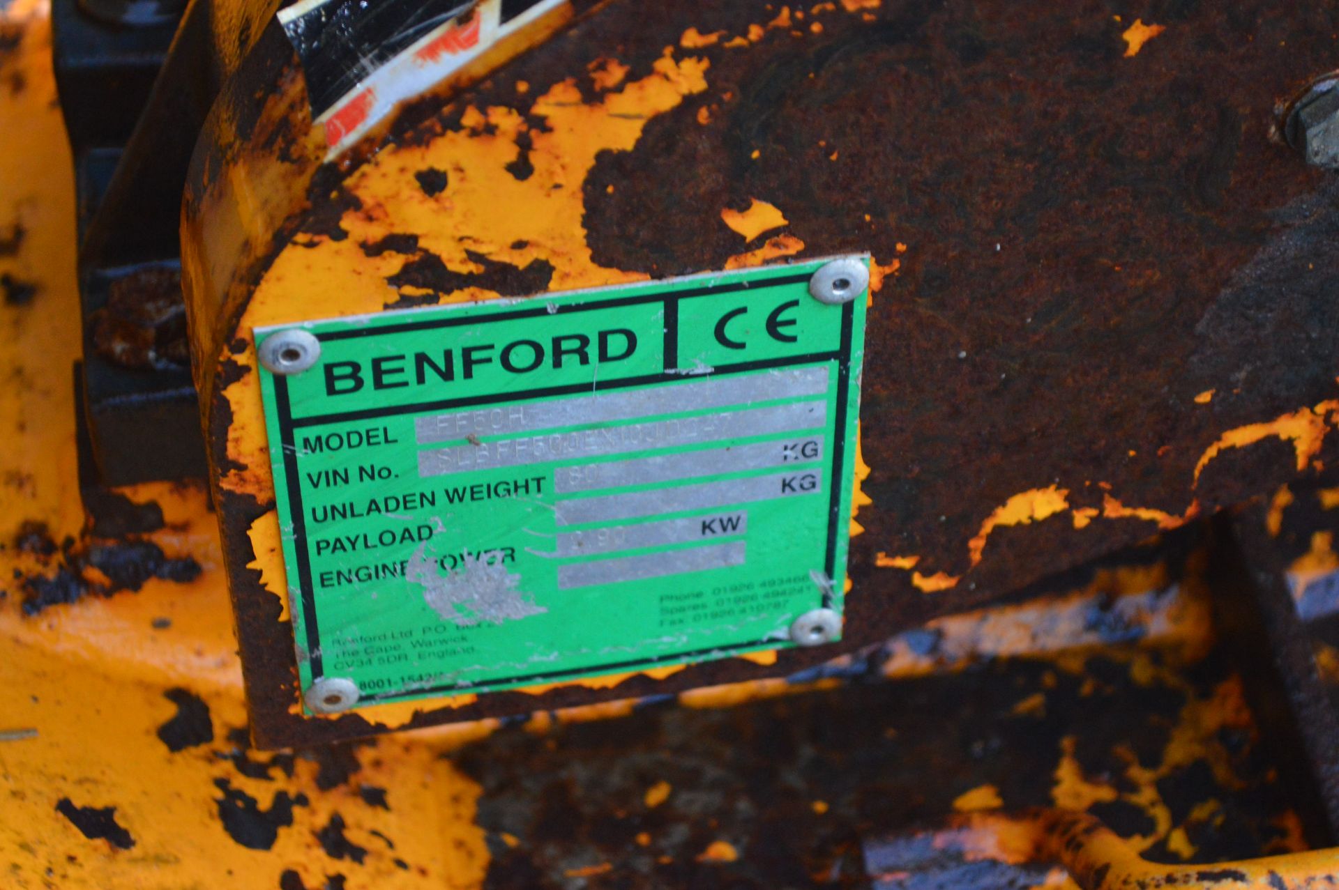 BENFORD WACKER PLATE, WITH HONDA 9.0HP ENGINE - IN WORKING ORDER *PLUS VAT*   UNLADEN WEIGHT: 80KG - Image 3 of 4