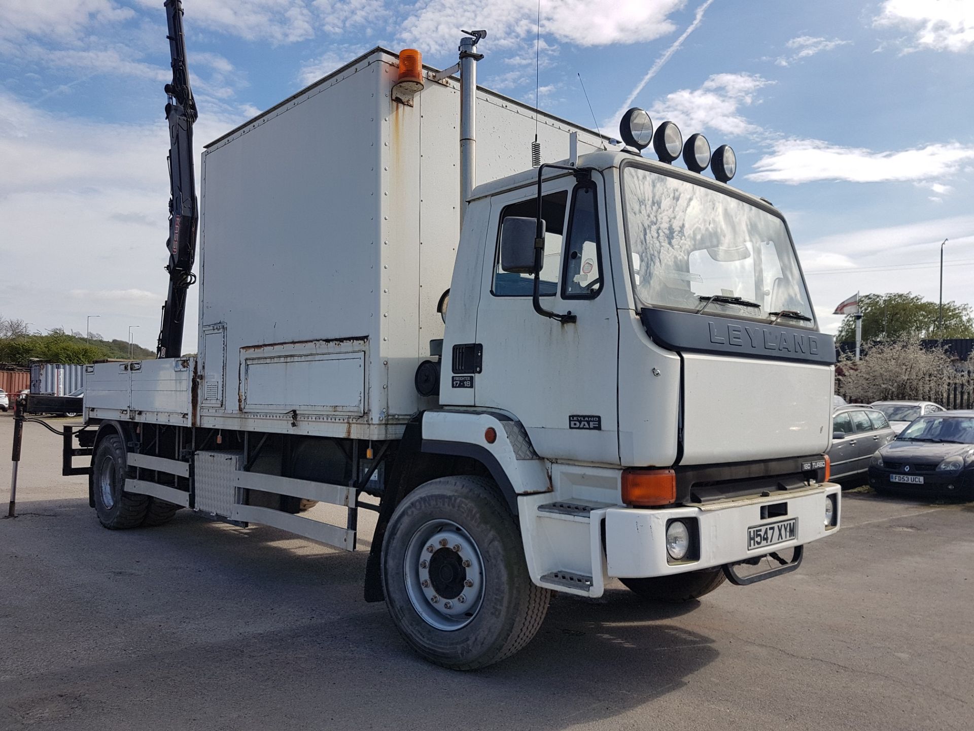 1991/H REG LEYLAND DAF FREIGHTER 17.18 WITH 7 TONNE HI-AB FASSI CRANE, IN WORKING ORDER   DATE OF