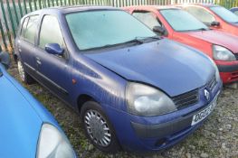 2002/02 REG BLUE RENAULT CLIO EXPRESSION 16V - SELLING AS SPARES / REPAIRS *NO VAT*   DATE OF