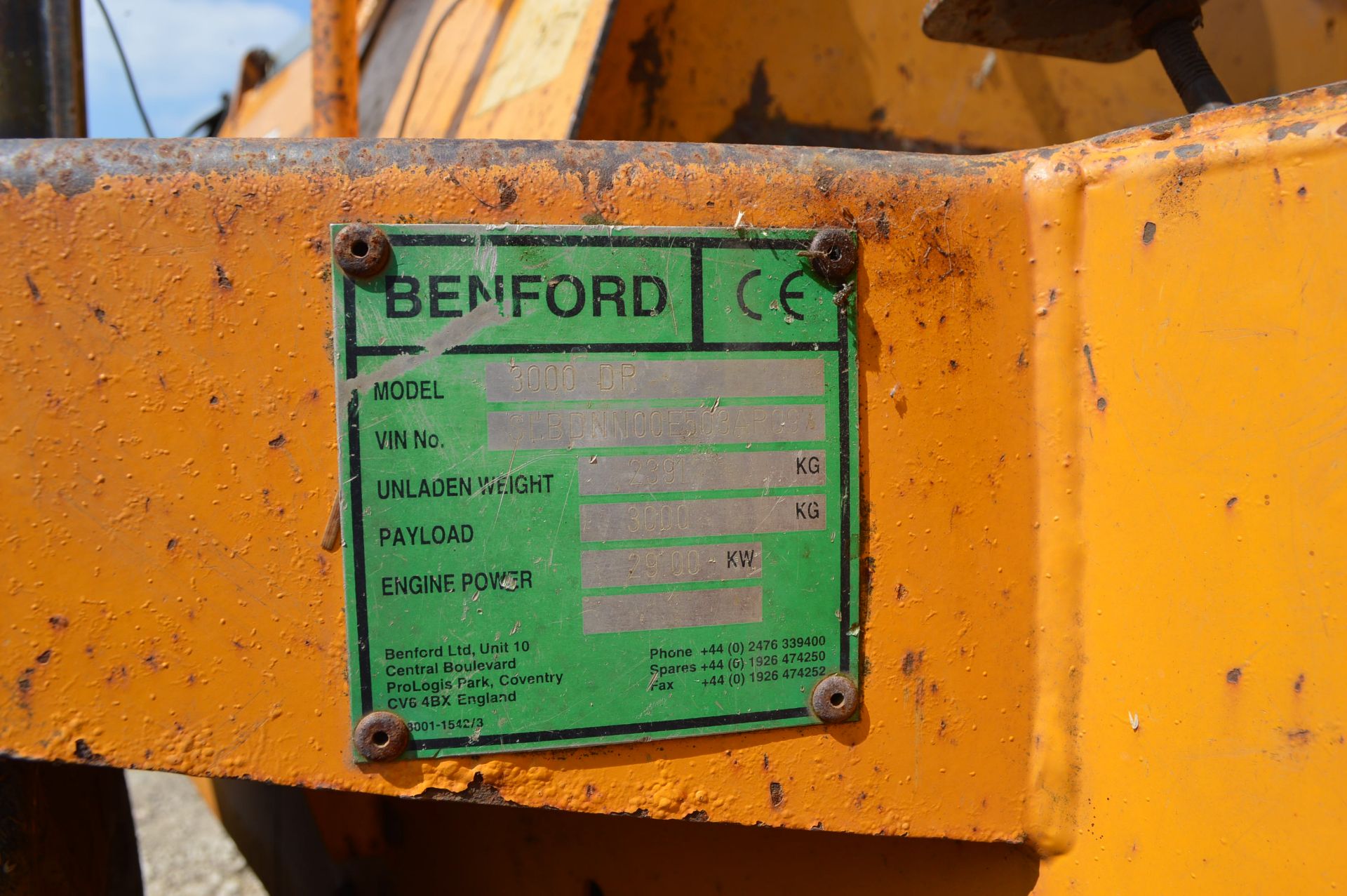 2005 TEREX BENFORD 3000 DP DUMPER *PLUS VAT* - Image 5 of 5