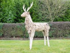 LARGE WOODEN DEER *PLUS VAT*