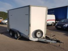 2009 IFOR WILLIAMS TWIN AXLE BV 106G BOX TRAILER 3.5 TONNE GROSS  IN GOOD ORDER SERIAL NUMBER: