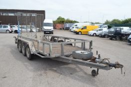 VERY RARE 2009 TRI-AXLE IFOR WILLIAMS GP146H3 PLANT TRAILER 3500KG   CAPACITY: 3500KG TRI-AXLE MAKE: