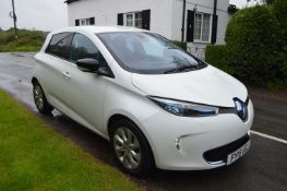 2015/15 REG RENAULT ZOE I-DYNAMIQUE INTENSE AUTOMATIC 5DR WITH SAT NAV - ELECTRIC, SHOWING 1 KEEPER
