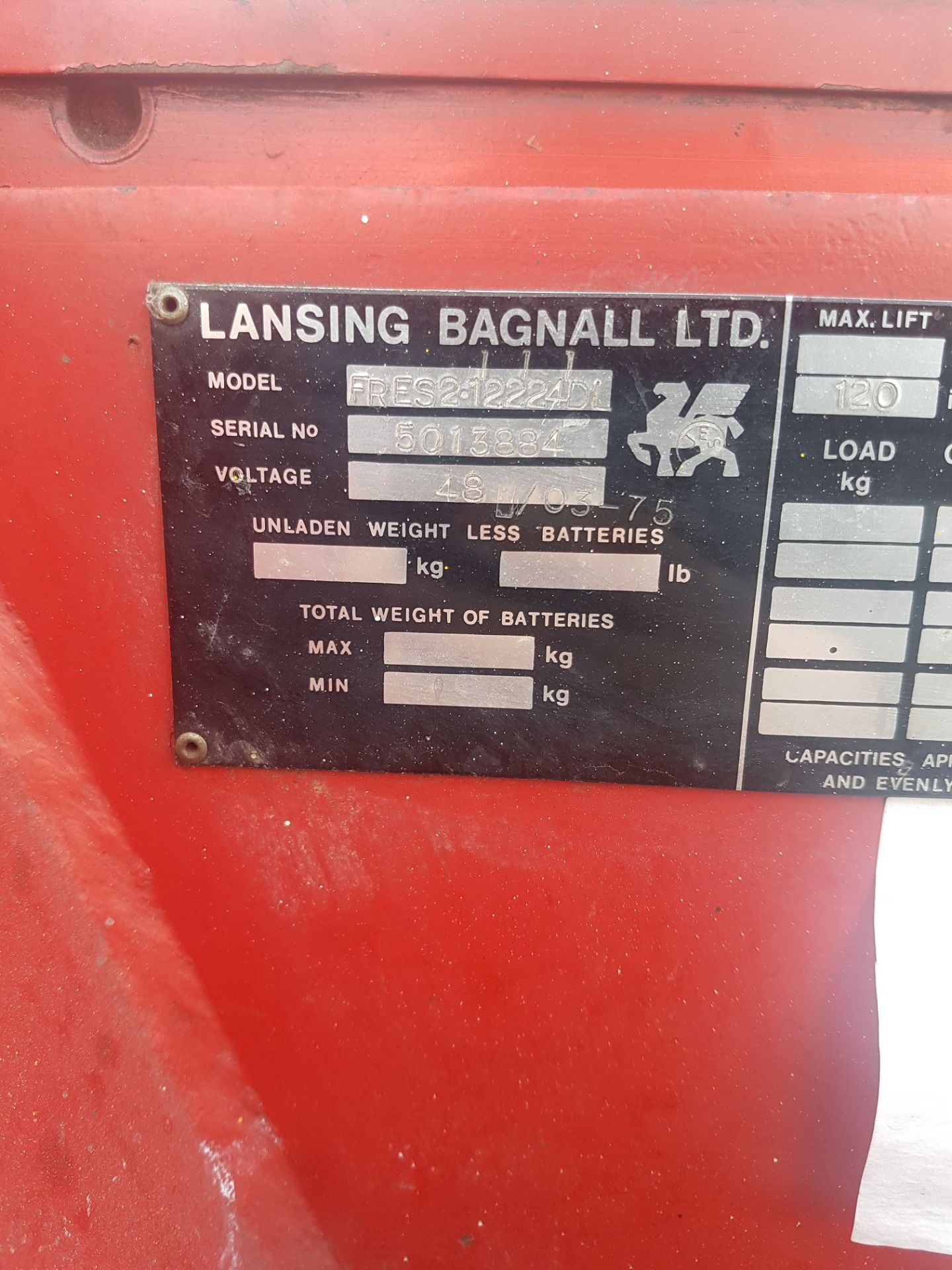 LANSING BAGNALL FRES 21 ELECTRIC FORKLIFT, GOOD BATTERY *PLUS VAT*   BATTERY CHARGER INCLUDED - Image 10 of 18