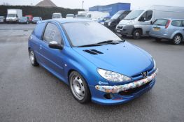 2003/03 REG PEUGEOT 206 GTI 180HP FAST TRACK DAY CAR  HAS THE 'VAN' PANELS FITTED INSTEAD OF REAR