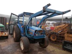 DS - ISEKI 545 TRACTOR WITH FRONT LOADER. GOOD WORKING UNIT.   DIESEL ENGINED MID SIZED TRACTOR.