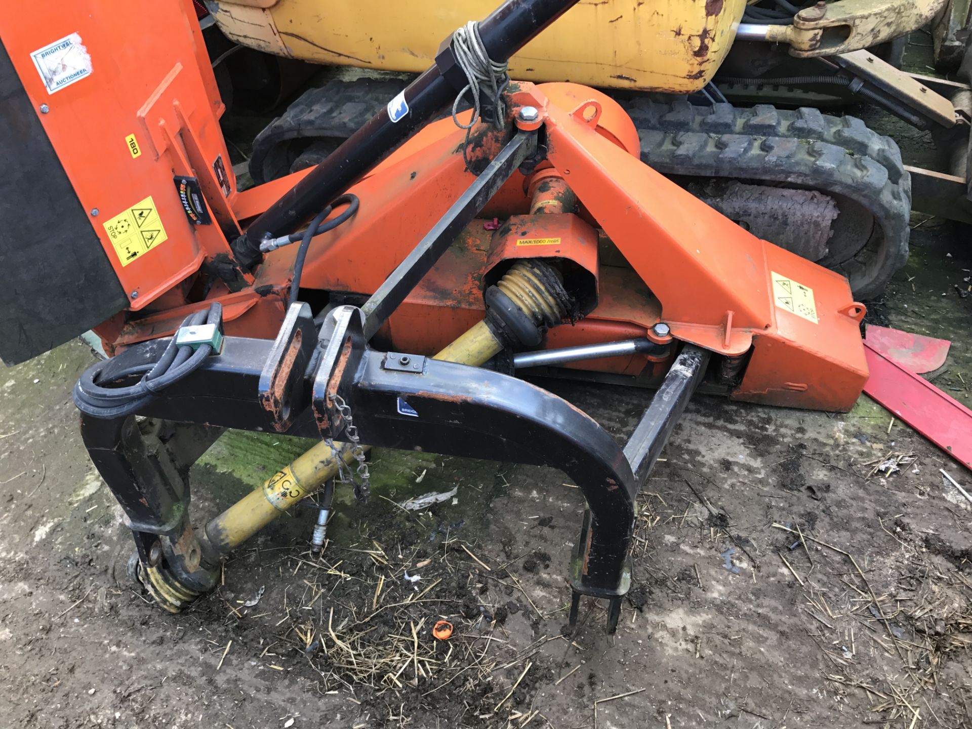 DS - 2012 PERFECT FRONT FLAIL FOR A TRACTOR ORANGE *PLUS VAT*   COLLECTION FROM PILSLEY, S45 NEAR - Image 2 of 7