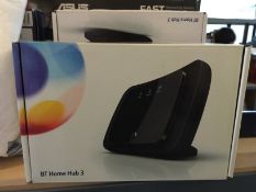 BT HOME HUB 3 AND ASUS DUAL BAND ROUTER X 2  FROM LIQUIDATION STOCK NOT TESTED  OUR REF 243