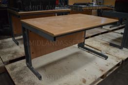 RECTANGULAR CANTILEVER DESK AND A FREE DRAW!!! - USED CONDITION (PEN MARKS ETC) OAK OFFICE DRAWERS