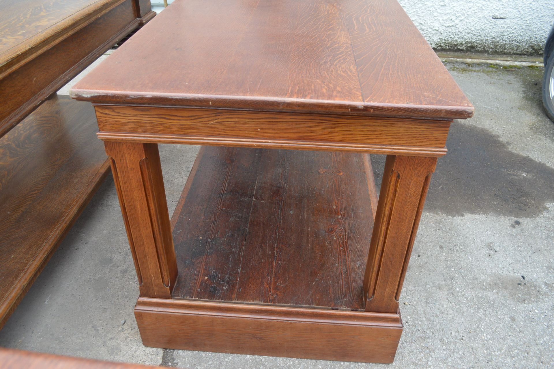 SOLID OAK TAILORING WORK BENCH, IDEAL FOR DINING ROOM TABLES ETC. *NO VAT* - Image 2 of 6