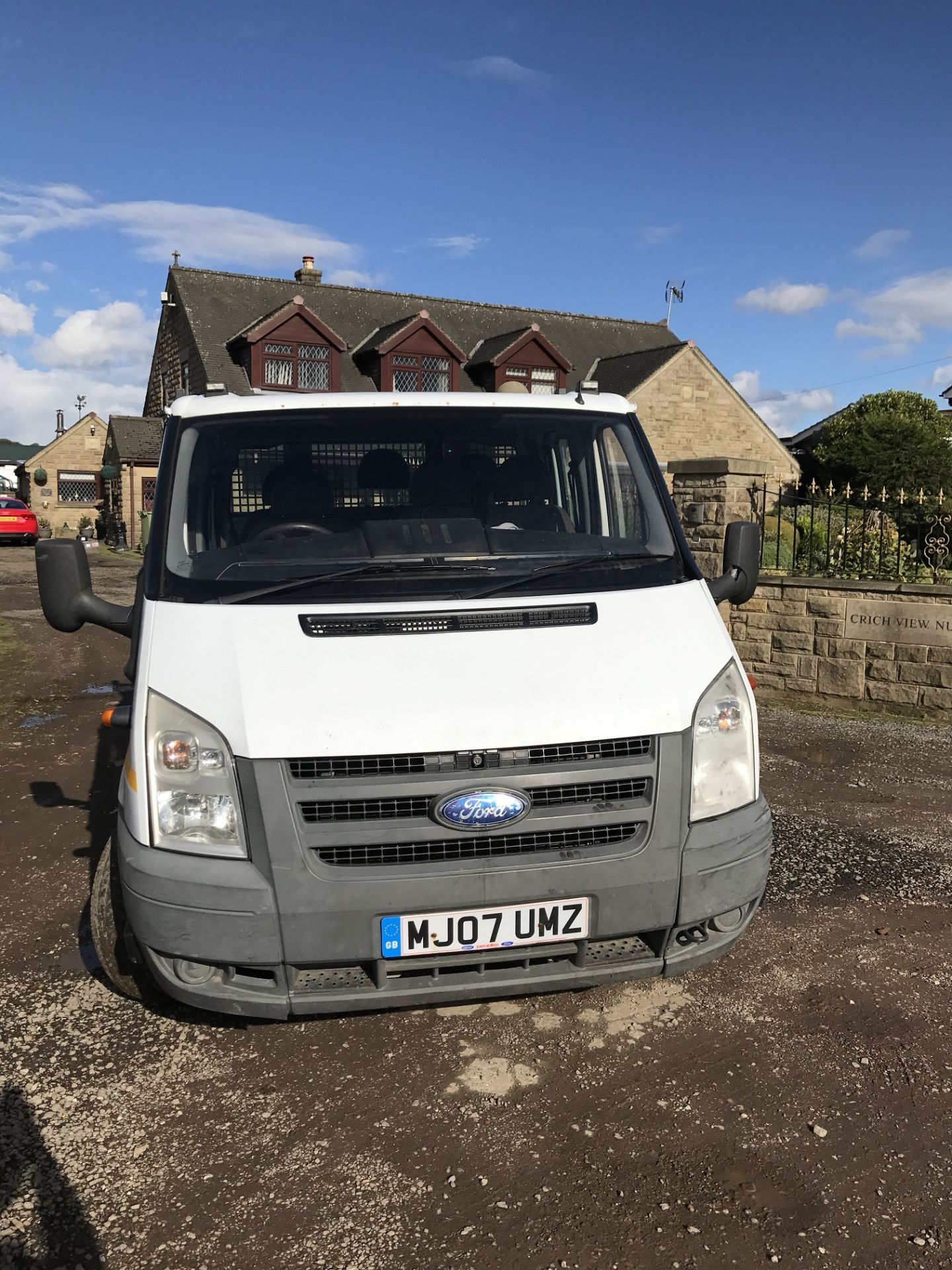 2007/07 REG FORD TRANSIT 100 T350L DOUBLE CAB RWD WHITE DIESEL TIPPER *NO VAT* - Image 2 of 13