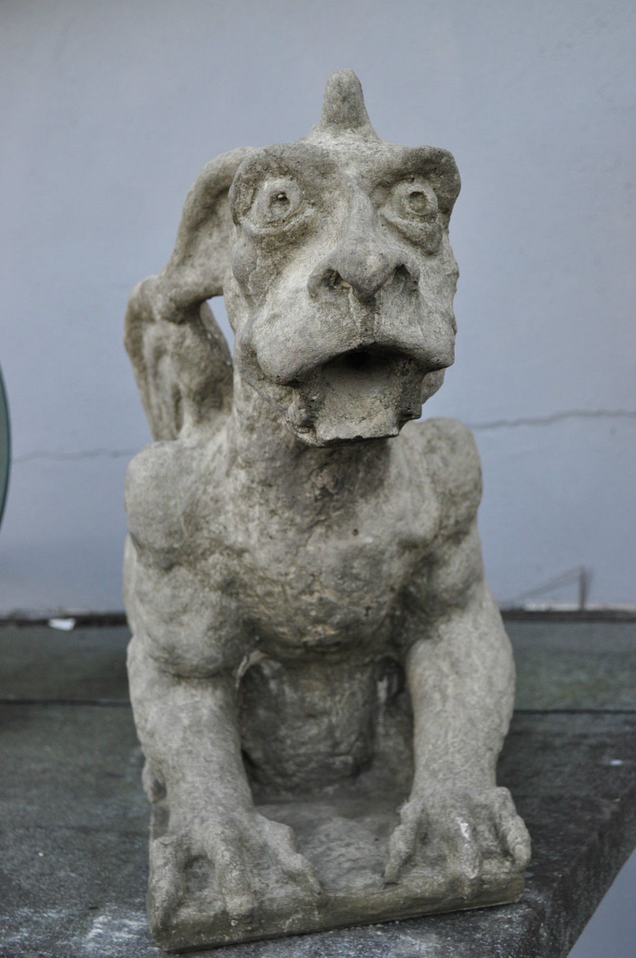 A Pair of Stone Gargoyles Sitting Stone Gargoyles stone dragon pair     A Pair of Stone Gargoyles ( - Image 3 of 7