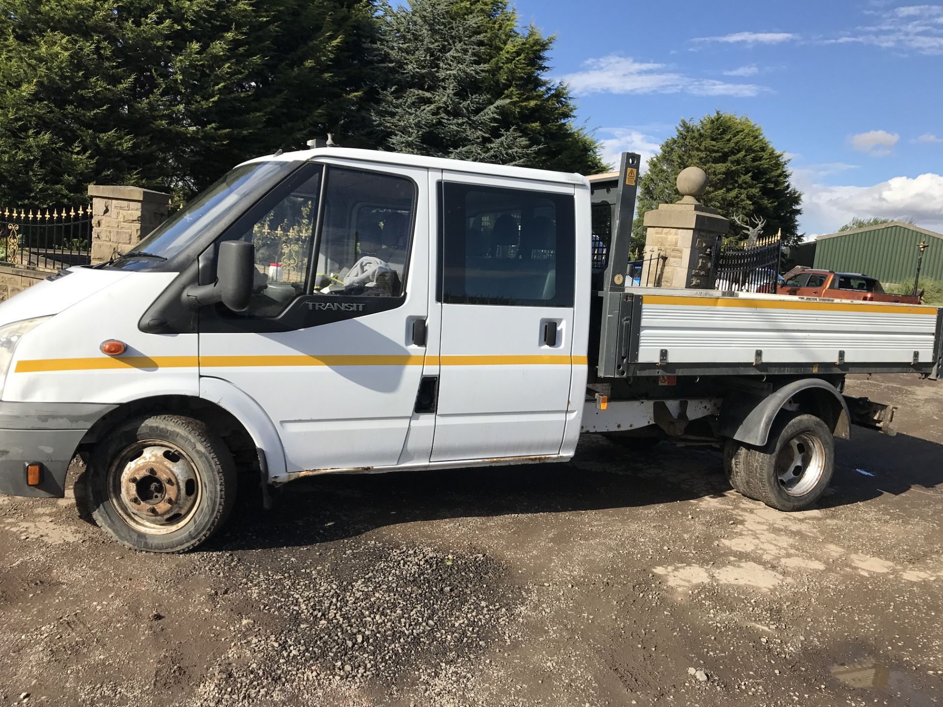 2007/07 REG FORD TRANSIT 100 T350L DOUBLE CAB RWD WHITE DIESEL TIPPER *NO VAT* - Image 3 of 13