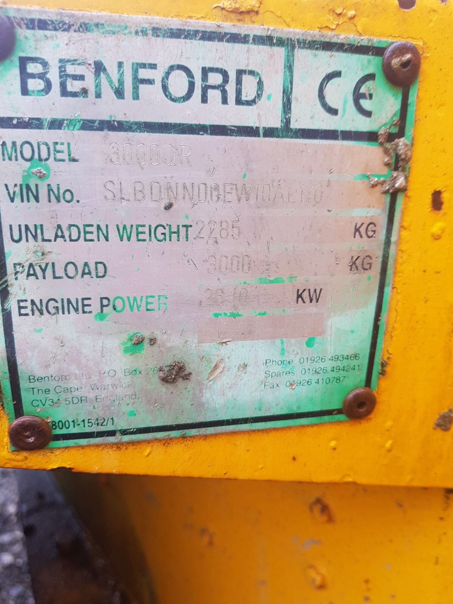 YEAR UNKNOWN BENFORD 3 TONNE DUMPER *PLUS VAT* - Image 5 of 5