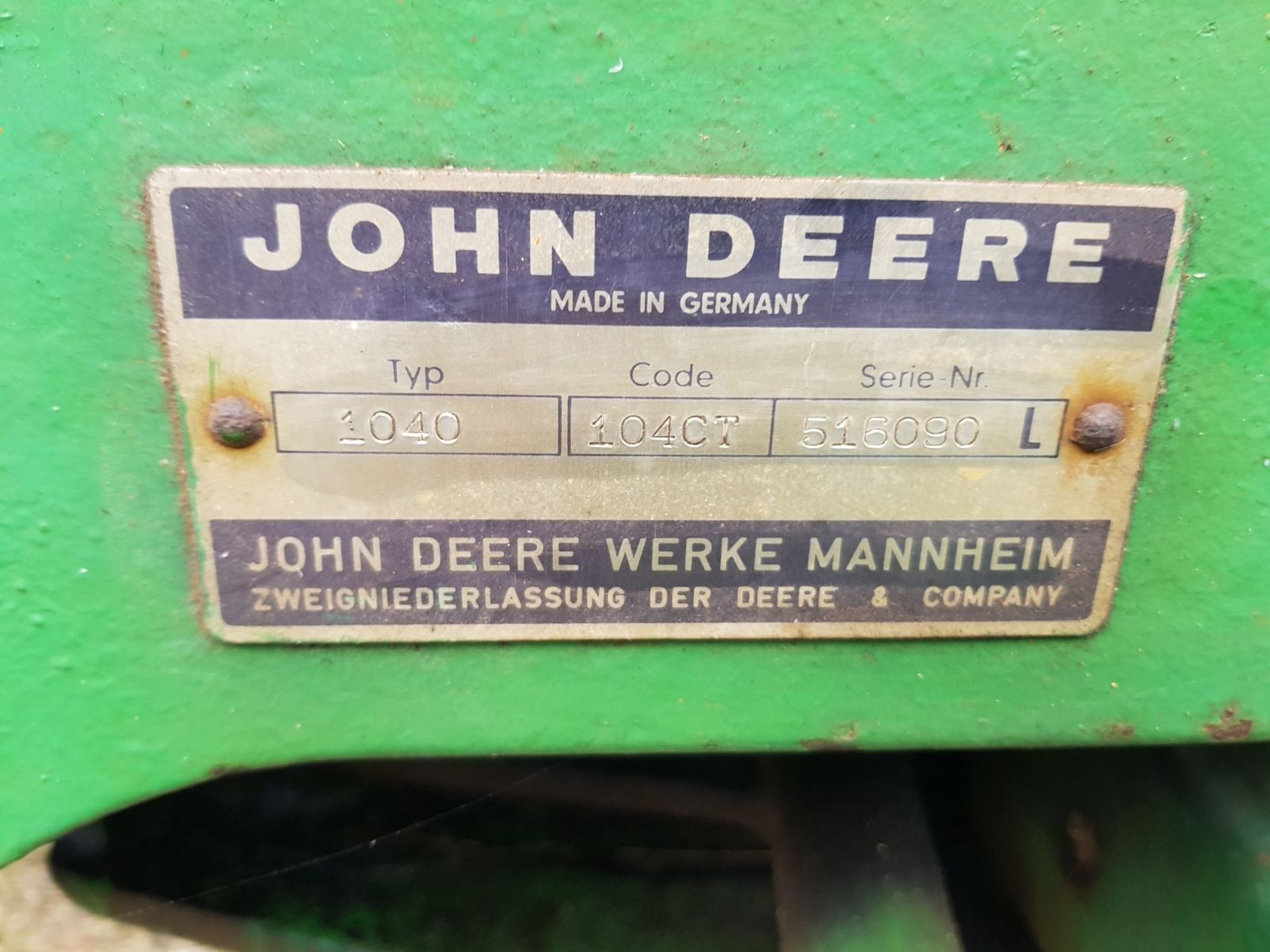 JOHN DEERE 1040 TRACTOR, SHOWING 3,468 HOURS (UNVERIFIED) *PLUS VAT* - Image 3 of 7