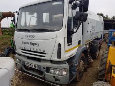 2005/55 REG WHITE IVECO EUROCARGO 150 E21 SCARAB MAGNUM SWEEPER / STREET CLEANSING *PLUS VAT*