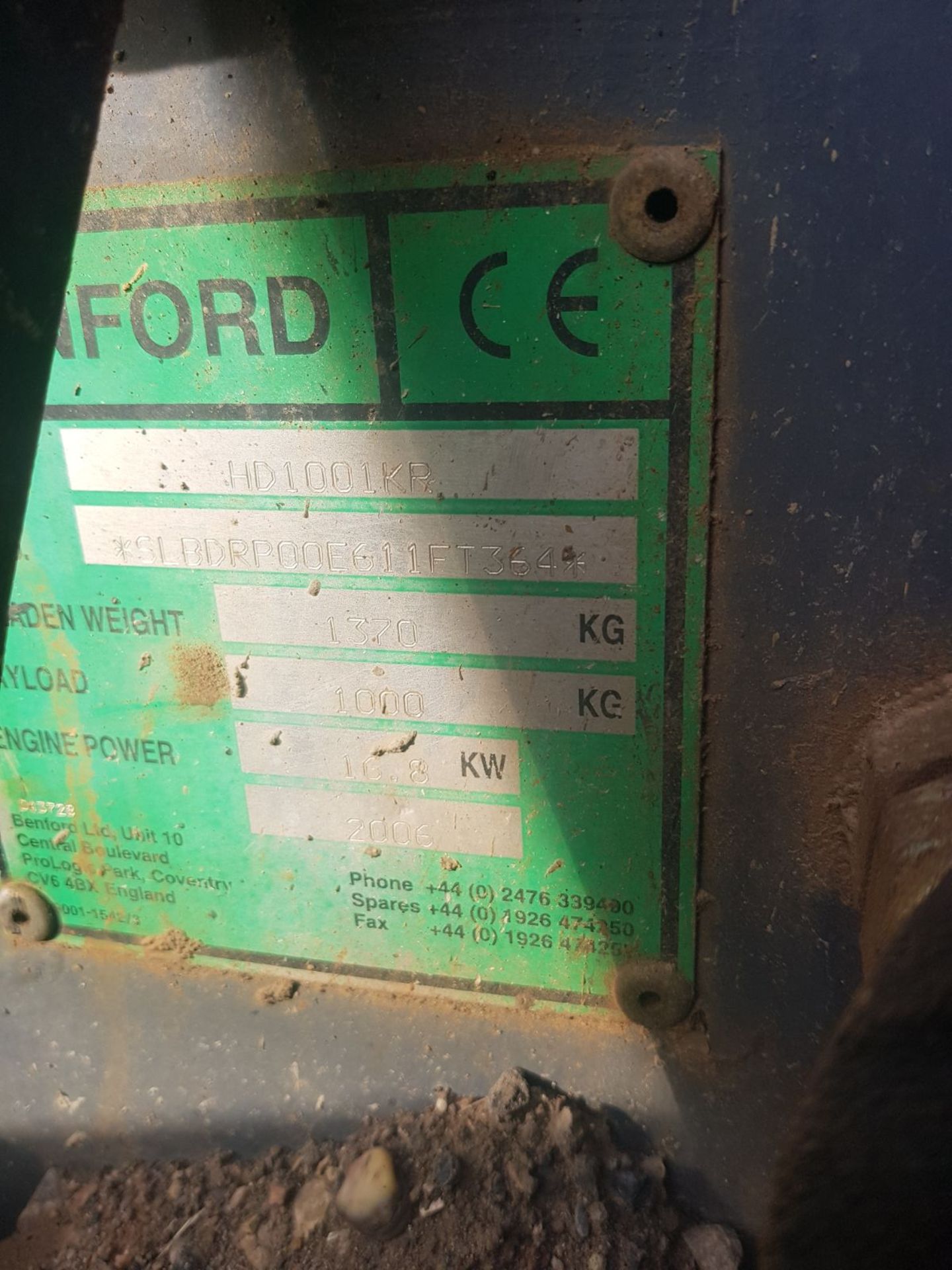 2006 TEREX HD-1000 HI-LIFT 1 TONNE DUMPER *PLUS VAT* - Image 4 of 4