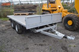 TWIN AXLE FLAT BED TRAILER