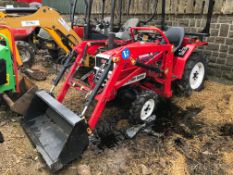 DS - YANMAR FORTE F16D TRACTOR   FITTED WITH FRONT LOADER BUCKET GOOD WORKING ORDER SHOWING 2,561