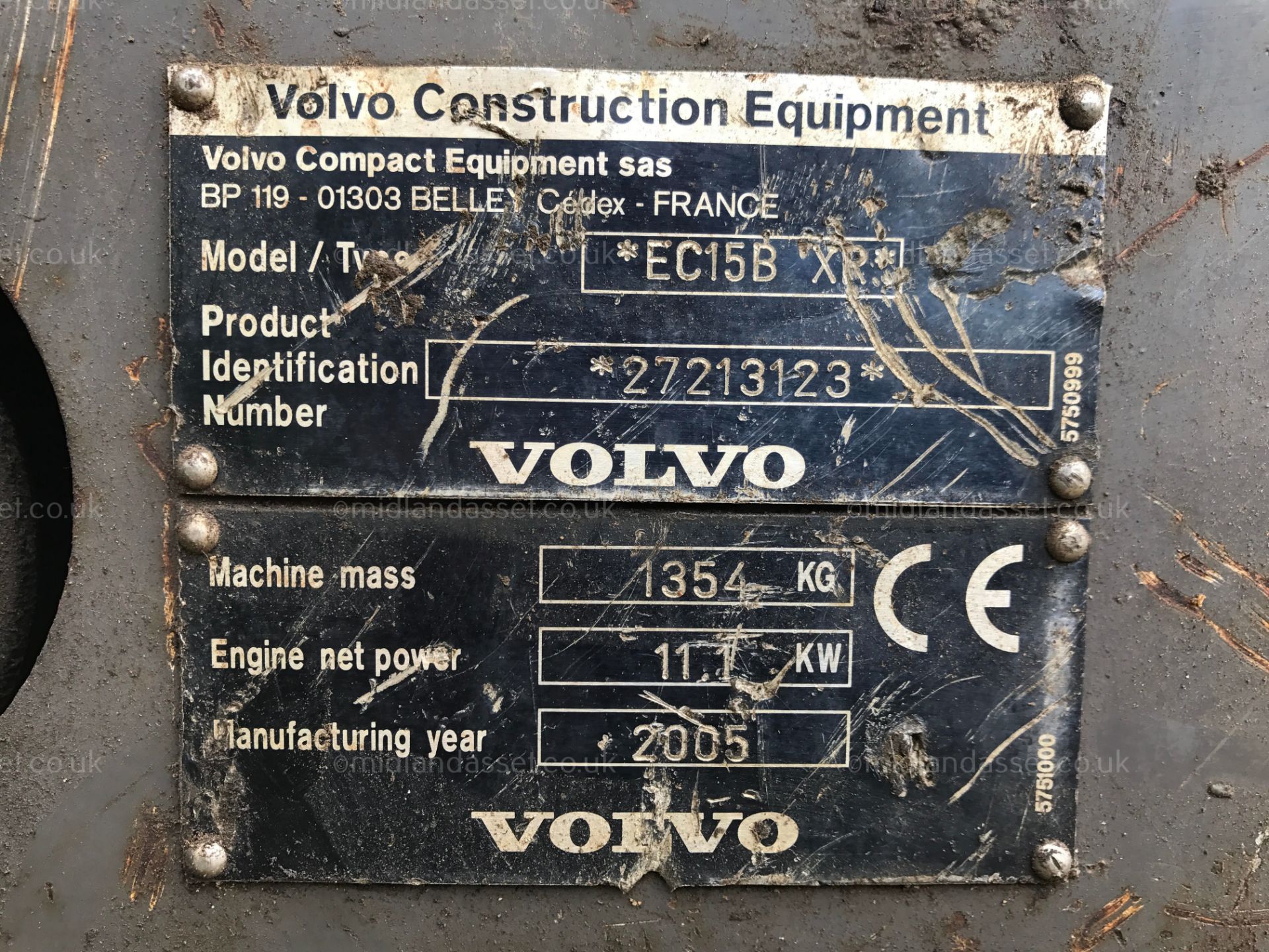 2005 VOLVO EC15B 1.5 TONNE EXCAVATOR - Image 4 of 6