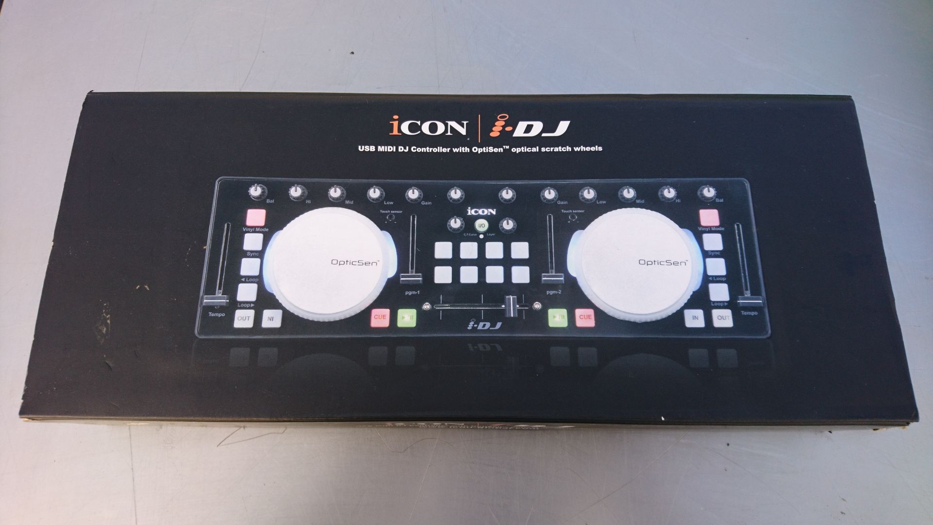 ICON DJ USB MIDI DJ CONTROLLER WITH OPTISEN OPTICAL SCRATCH WHEELS *NO VAT*