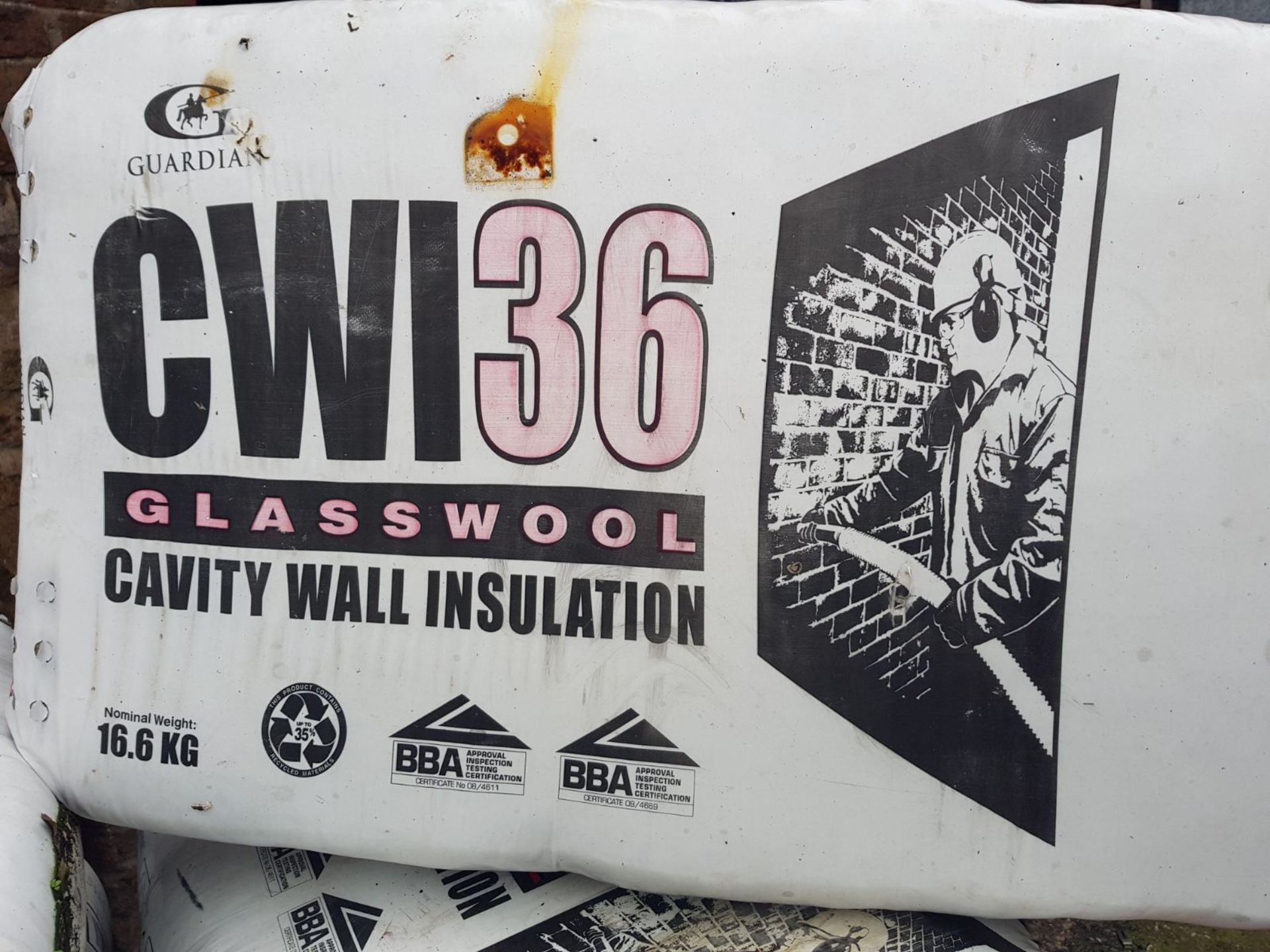 CWI 36 GLASSWOOL CAVITY WALL INSULATION *NO VAT* - Image 2 of 3