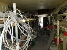 ENTIRE CONTENTS OF 40FT CONTAINER, RACKING, METAL TUBES, SCAFFOLDING, COMPUTERS, HOSES, GLASS ETC.