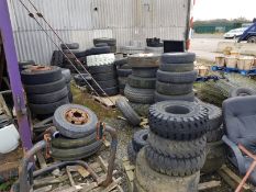 SELECTION OF VARIOUS SIZED WHEELS AND TYRES APPROX 80+ IN TOTAL