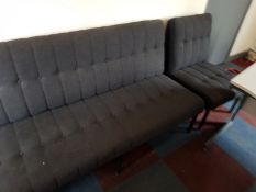 3 PIECE BLACK CLOTH RECEPTION SEATING, OFFICE CLEARANCE *NO VAT*