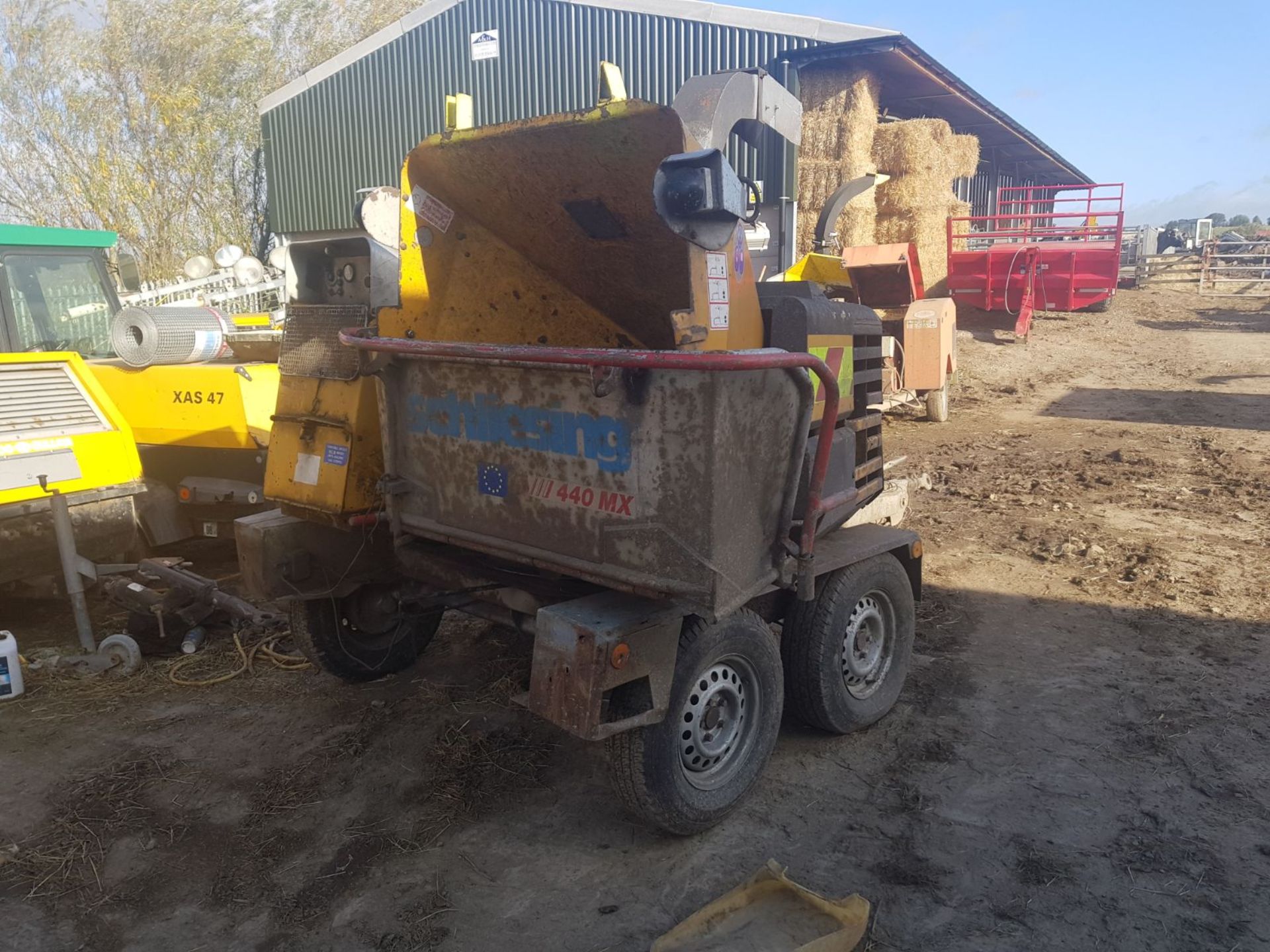 SCHLIESING 440 MX HATZ DIESEL ENGINE WOOD CHIPPER ON A TWIN AXLE TRAILER *PLUS VAT* - Image 7 of 7