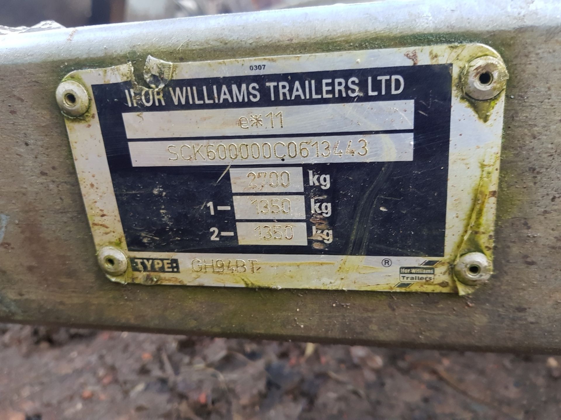 TWIN WHEEL IFOR WILLIAMS PLANT TRAILER *PLUS VAT* - Image 6 of 6