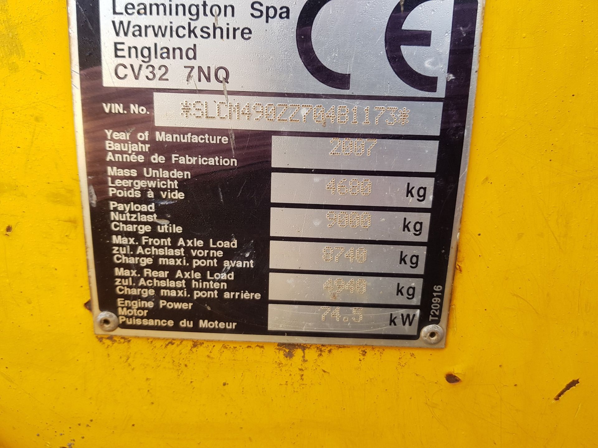 2007 THWAITES 9 TONNE DUMPER PERKINS DIESEL ENGINE *PLUS VAT* - Image 6 of 8