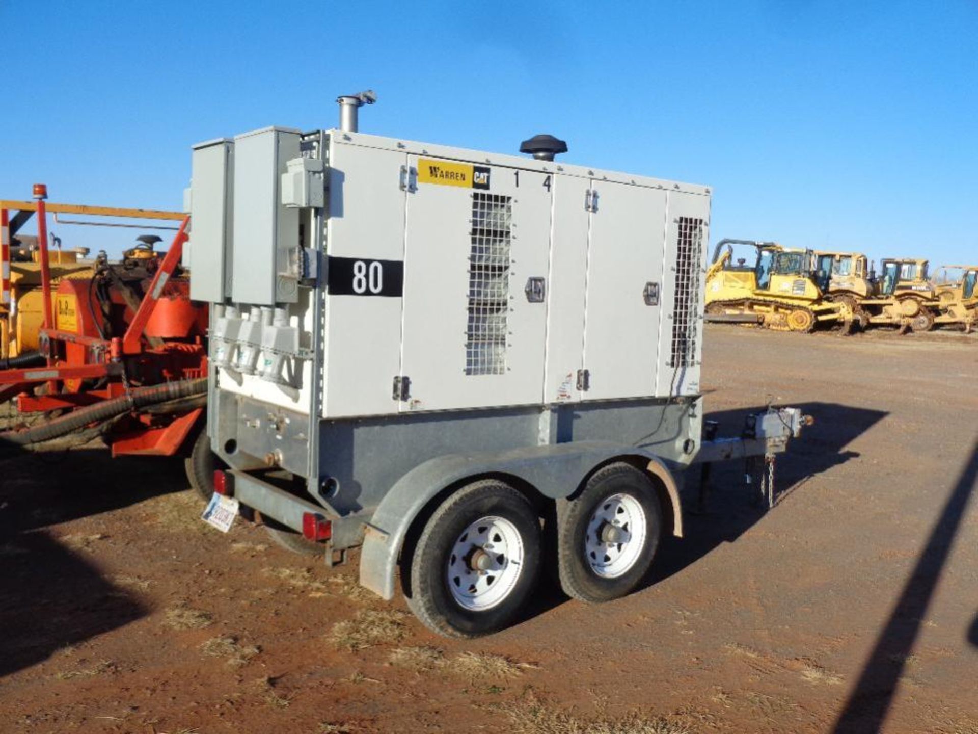 2011 Cat 80 KW Genset, 3 phase, auto start, break boxes, appleton plugs , 50 amp & 30 amp plugs 10 g - Image 2 of 10