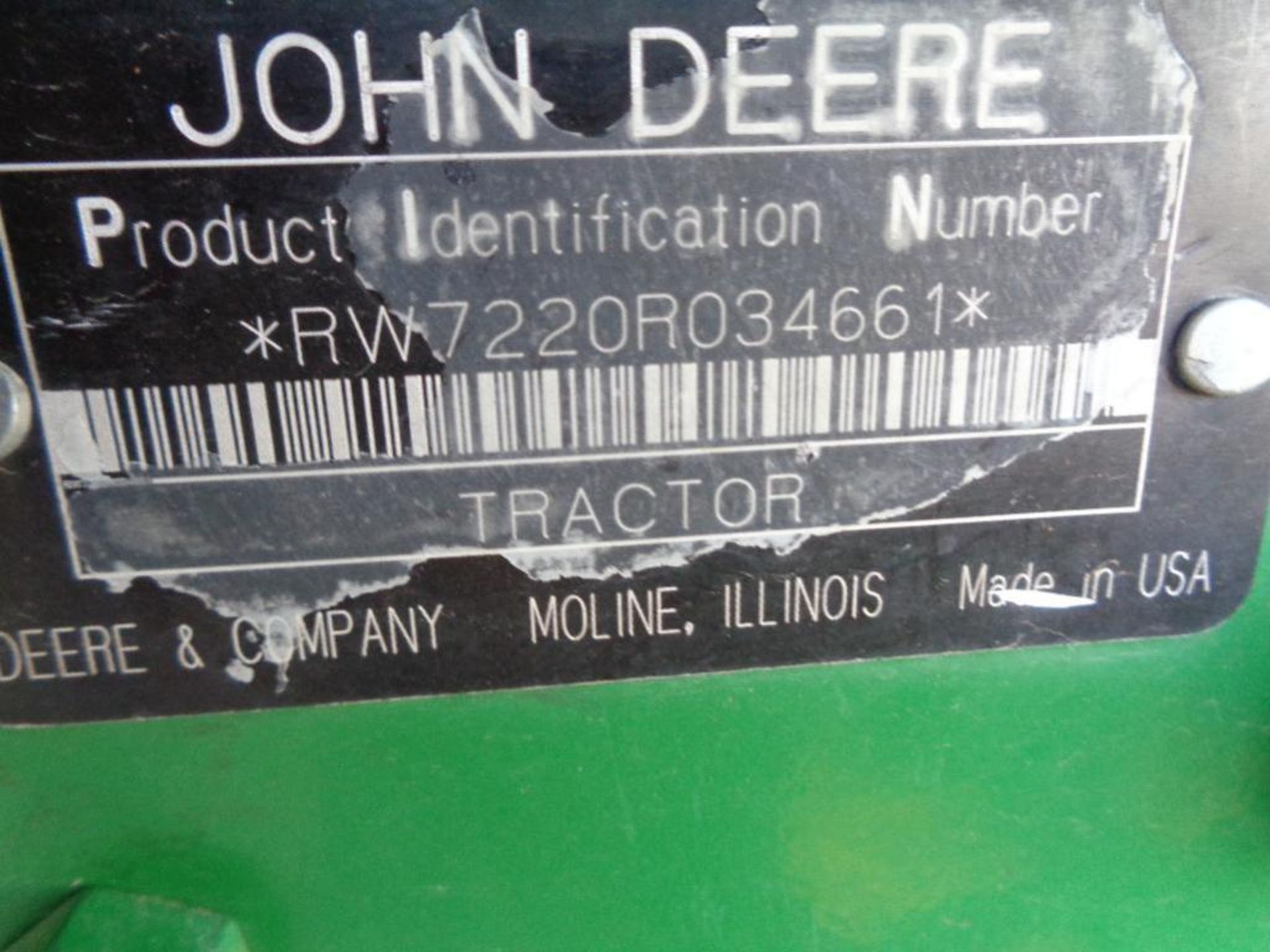 2005 John Deere 7220 Farm Tractor s/n 034661 Cab, a/c, 3pt, pto,hyd outlets, 4732 hrs - Image 6 of 7