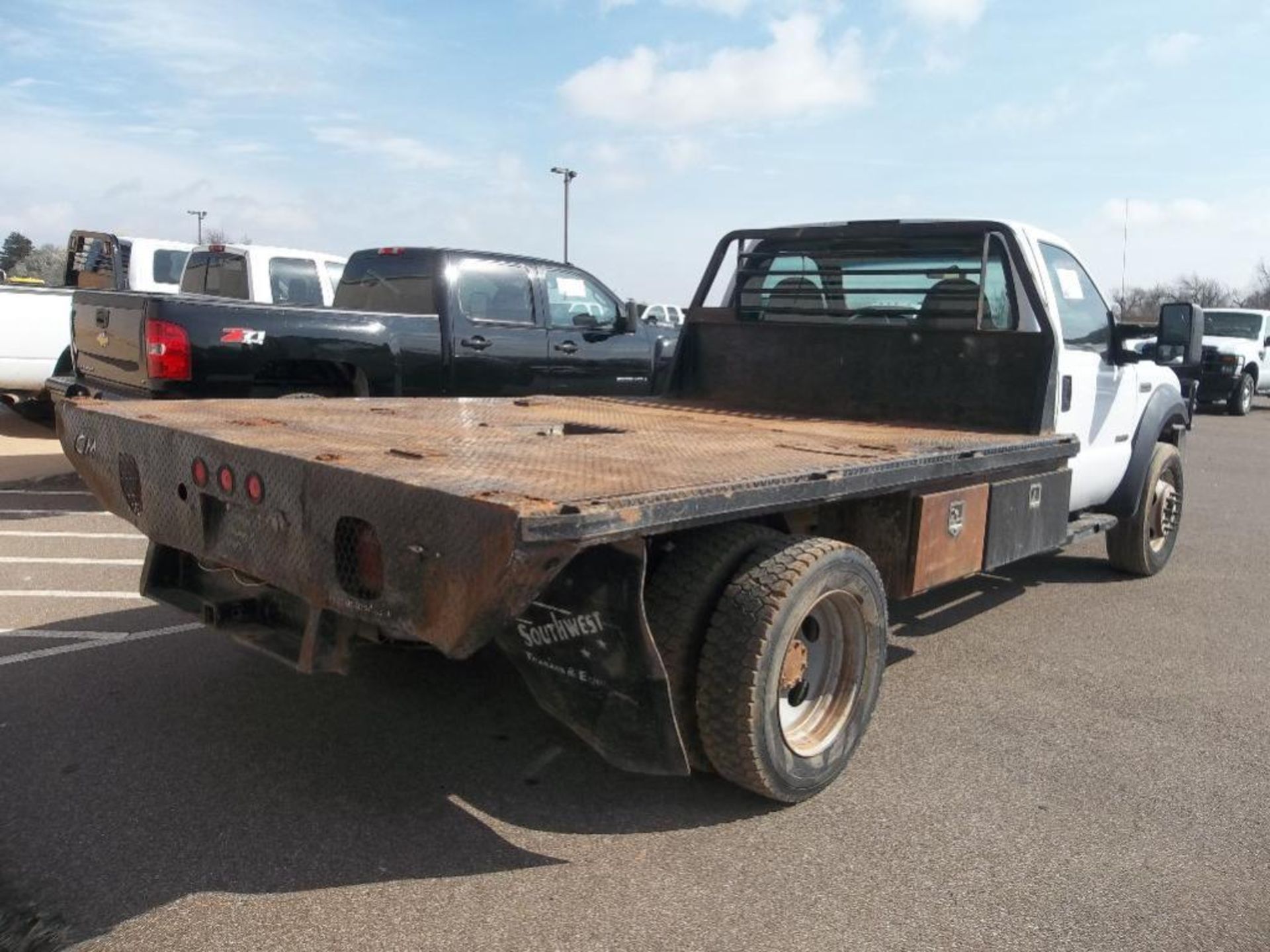 2007 Ford F450 Flatbed Truck s/n 1fdx46p97ea94803, v8 diesel eng, auto trans, od reads 158482 miles - Image 8 of 11