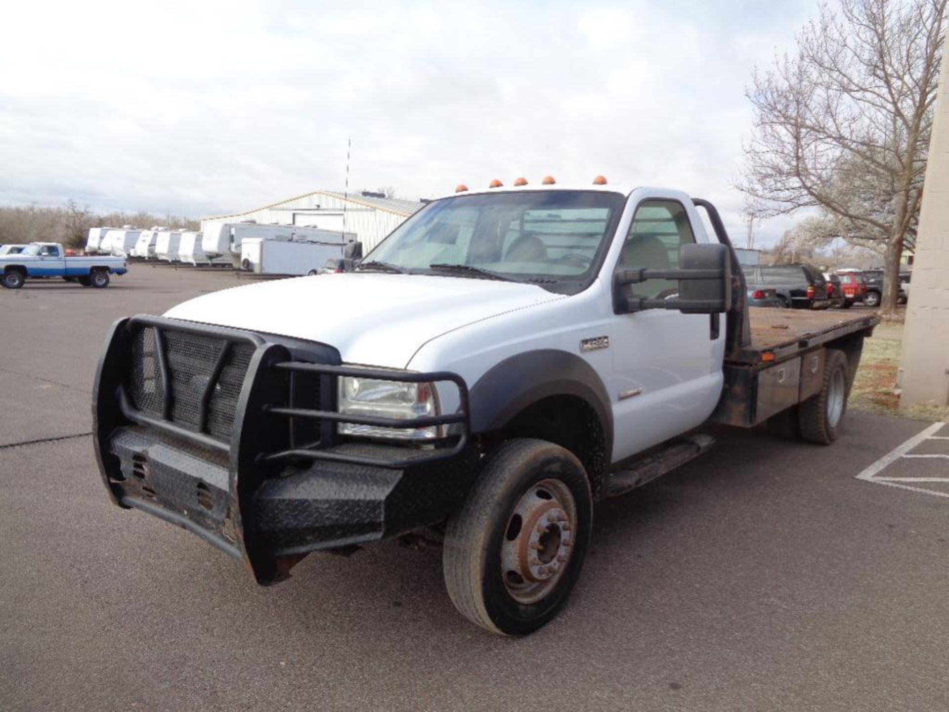 2007 Ford F450 Flatbed Truck s/n 1fdx46p97ea94803, v8 diesel eng, auto trans, od reads 158482 miles