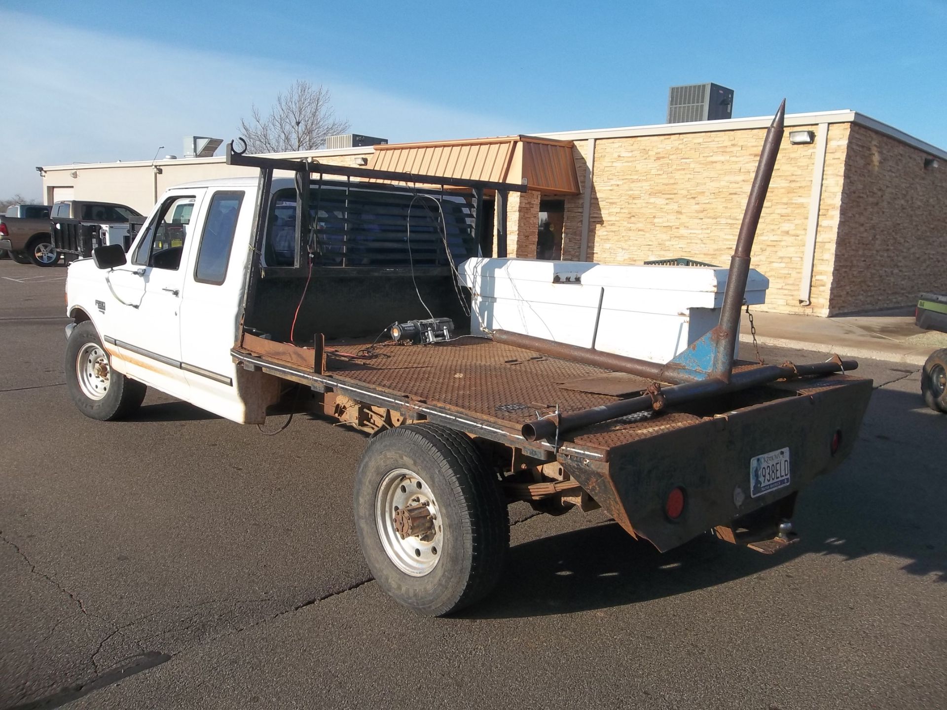 1997 Ford F250 extcab Flatbed Pickup s/n 1fthx25fsveb28140, pwr str eng, 5 spd trans, - Image 5 of 5