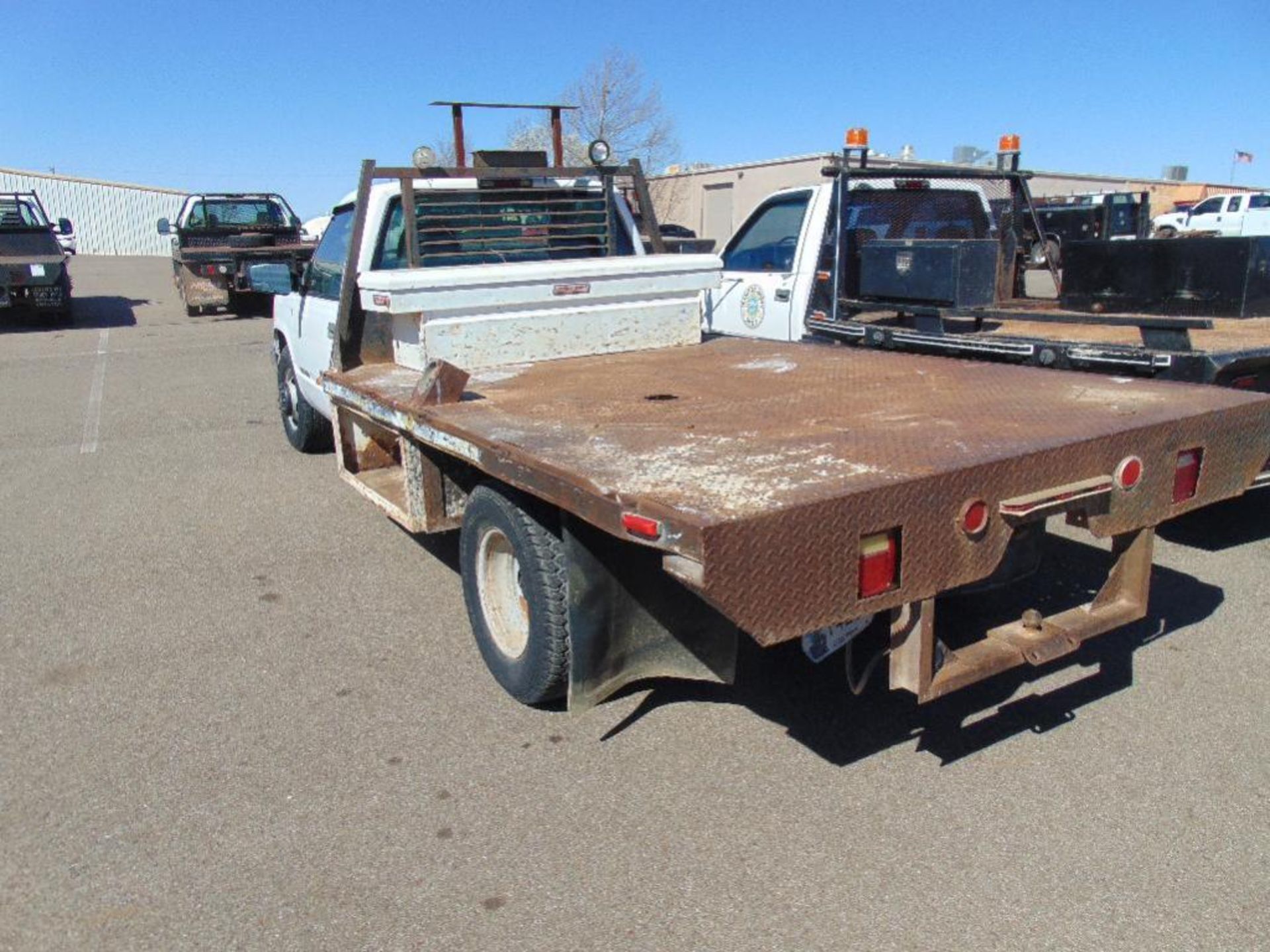 1997 Chevrolet 3500 Flatbed Truck s/n 1gbjc34j1vf018323, v8 eng, auto trans ,od reads 181092 miles - Image 2 of 6